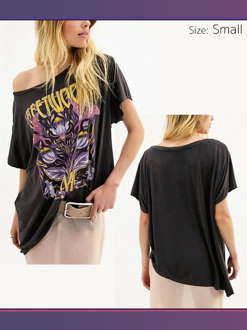 Daydreamer Fleetwood Mac Butterfly Tee Shirt from Free People Sz Small